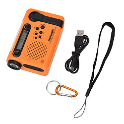 Universal Téléphones portables, radios, manivelles, générateurs solaires, alarmes AM/FM/NOAA, météo d'urgence, radios, téléphones portables, banques, lampes de poche à LED.(Orange) pas cher