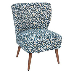 Atmosphera, Createur D'Interieur Fauteuil Chenille Chiara Bleu - ATMOSPHERA