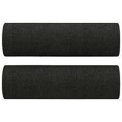 Acheter vidaXL Ensemble de canapés 2 pcs avec coussins noir tissu