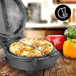 Duronic OM60 Cuiseur à Omelettes électrique | 2 plaques de cuisson antiadhésives et détachables | Appareil pour faire 2 omelettes | 600 W | Poignées thermo-isolante | Pour un déjeuner sain et équilibré