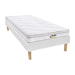 Vente-Unique Ensemble 90 x 200 cm sommier + matelas ressorts 3 zones et mémoire de forme ép.20cm - WOLKENTANZ de MORGENGOLD