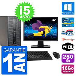 PC Tour HP 800 G1 Ecran 19" Intel i5-4570 RAM 16Go Disque 250Go Windows 10 Wifi · Occasion 