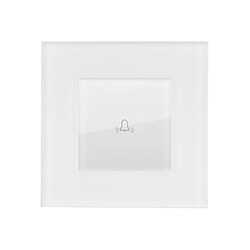 Ledkia Bouton Poussoir Simple avec Plaque Crystal Blanc