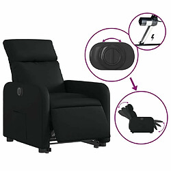 Maison Chic Fauteuil Relax pour salon, Fauteuil inclinable électrique noir similicuir -GKD21617 pas cher