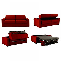 Avis Inside 75 Canapé convertible EXPRESS 160cm DREAMER CUIR VACHETTE bordeaux,. matelas 16 cm