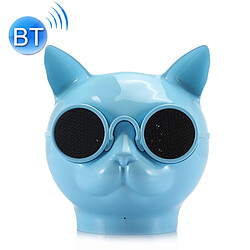 Yonis Speakers Bluetooth Chat Noir Haut-parleurs Bluetooth Stéréo Forme Mini Chat Mains Libres/Carte TF/FM Bleu YONIS