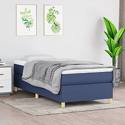 Maison Chic Lit Adulte - Lit simple Lit à sommier tapissier avec matelas moelleux - Meuble de Chambre - Bleu 80x200 cm Tissu -MN15887