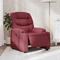 Maison Chic Fauteuil Relax pour salon, Fauteuil inclinable électrique Rouge bordeaux Tissu -GKD78384