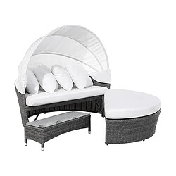 Beliani Chaise longue de jardin Gris SYLT LUX