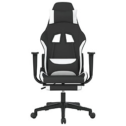 Avis Maison Chic Chaise de jeu, Chaise gaming de massage avec repose-pied, Fauteuil gamer,Chaise de Bureau Noir et blanc Tissu -GKD90011