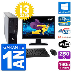 PC Fujitsu E910 DT Ecran 22" Intel i3-3220 RAM 16Go Disque 250Go Windows 10 Wifi · Occasion 