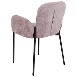 Beliani Chaise de salle à manger ALBEE Set de 2 Tissu Rose pas cher