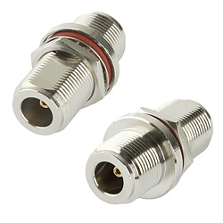 Wewoo Argent Adaptateur coaxial RF N femelle à N