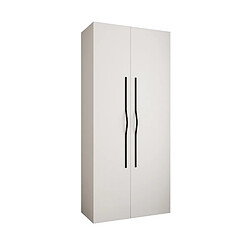 Abiks Meble Armoire à portes battantes Como 2 245,5/110/40 2 portes (blanc/noir)