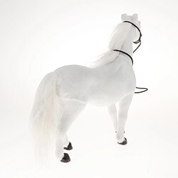 Acheter Modèle De Cheval Réaliste Modèle Animal Figurine Jouet Statue Ornement Blanc