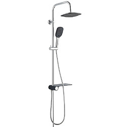 SCHÜTTE Ensemble de douche avec bac latéral AQUASTAR chrome-anthracite 