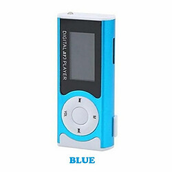 Lecteur De Musique Mp3 Écran Lcd Rechargeable Avec Casque Support De Lumière Led Externe Micro Tf Carte Sd Bleu