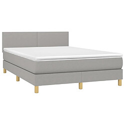 Avis Sommier à lattes,Cadre à lattes de lit et matelas et LED pour Adulte Gris clair 140x190 cm -MN91324