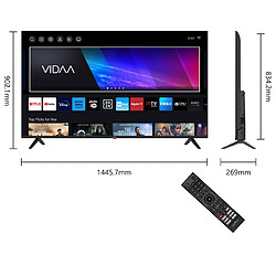 Acheter Smart Tech TV LED 4K UHD 65' (164 cm) Smart TV VIDAA - Molotov, Netflix, Prime Video, Canal+, Disney+... - 3xHDMI - 2xUSB - PVR - Mode Hotel