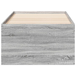 Maison Chic Lit d'appoint | Lit de jour | Lit de repos et tiroirs sonoma gris 90x200 cm bois d'ingénierie -GKD53331 pas cher