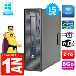 PC HP EliteDesk 800 G1 SFF Core I5-4570 8Go Disque 2 To Graveur DVD Wifi W7 · Occasion 