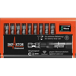 Wera Assortiment d'embouts Bit-Check Impaktor, 10 pièces, PH/TORX®