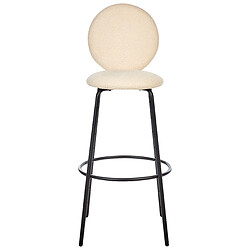 Beliani Tabouret de bar Set de 2 Bouclé Beige clair EMERY pas cher