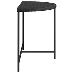 Acheter vidaXL Table de jardin Noir 100x50x75 cm Résine tressée