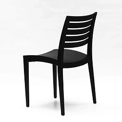 Avis 24 Chaises Firenze Grand Soleil polypropylène restaurant promo offre stock, Couleur: Noir