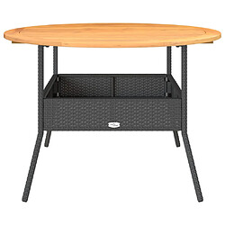 Acheter vidaXL Table de jardin et dessus en bois d'acacia noir résine tressée