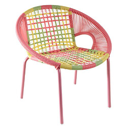 Aubry Gaspard Fauteuil enfant multicolore en polyrésine.