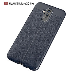 Coque en TPU flexible bleu foncé pour votre Huawei Mate 20 Lite