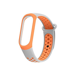 Wewoo Bracelet pour montre connectée Bande de en silicone coloré Xiaomi Mi Band 3 et 4 Orange 