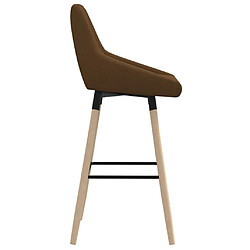 Avis vidaXL Tabouret de bar Marron Tissu