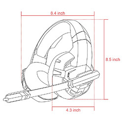 Acheter Universal Écouteurs de jeux Stéréo câblé PS4 Écouteurs de jeux avec microphone pour PC Xbox One/PC portable Lumière LED |