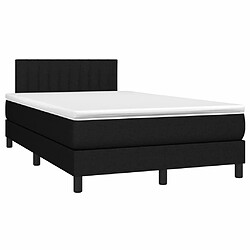 Avis Sommier à lattes LED,Cadre à lattes de lit avec matelas pour Adulte Noir 120x200 cm Tissu -MN51124