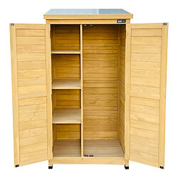 AXI Hugo Armoire de jardin en bois brun | Armoire Exterieur, Armoire à outils pour le jardin avec 3 étagères fixes / Meuble Exterieur Rangement pour le jardin | 85 x 52 x 183 cm pas cher