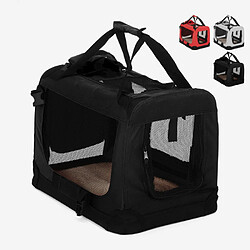 BELLA PET Sac de transport pliable souple pour petits chats et chiens 48x31,5x36cm Oliver S | Noir