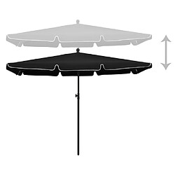 Avis Maison Chic Parasol Jardin | Parasol de jardin avec mat 210x140 cm Noir - GKD33212