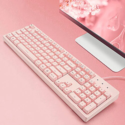 Acheter Clavier rose avec rétroéclairage LED 7 couleurs, 104 touches silencieuses et silencieuses, 19 touches anti-fantômes clavier de jeu bon marché sensation mécanique étanche filaire USB pour ordinateur, Mac, ordinateur portable