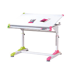 Mes Bureau multifonction 100x69/84x66 cm blanc et rose ou vert - MODULAR