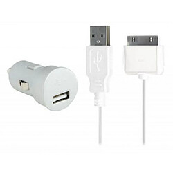 Blueway Mini chargeur allume-cigare 1A pour iPhone/iPod Blanc