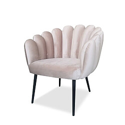 Meubler Design Fauteuil Velours Design Lounge - Velours Taupe