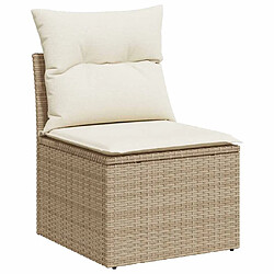 Avis vidaXL Salon de jardin avec coussins 7 pcs beige résine tressée