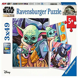 Ravensburger Puzzle Star Wars Baby Yoda Mandalorian 3x49 piezas pas cher