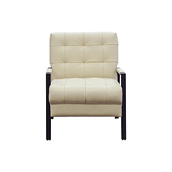 Vente-Unique Fauteuil en cuir beige MARADI