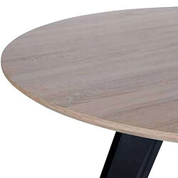 Avis Amadeus Table ronde Léonie en bois - Beige et noir