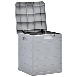 Helloshop26 Coffre boîte meuble de jardin rangement 90 litres gris clair 02_0013049