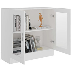 Avis vidaXL Armoire à vitrine Blanc 82,5x30,5x80 cm Bois d'ingénierie