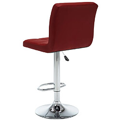 Avis vidaXL Tabourets de bar lot de 2 rouge bordeaux similicuir